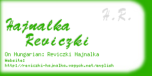 hajnalka reviczki business card